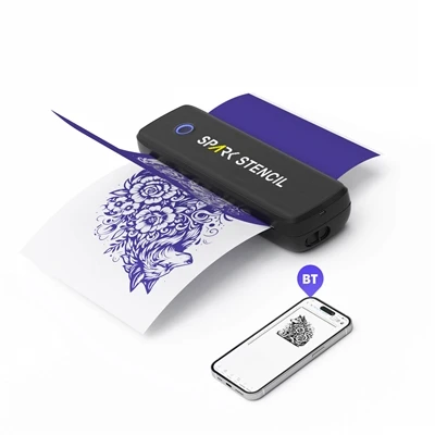 Þráðlaus Bluetooth tímabundin húðflúrflutningsvél