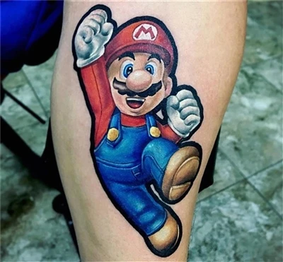 Mario Bross húðflúr gert af @ nacho_serrano_2012 Frá Argentínu með # glampaka...