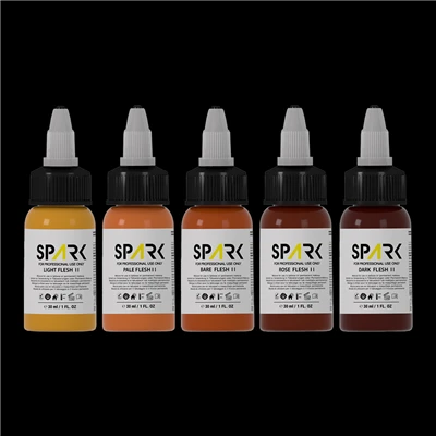 Professional 1oz flöskur Flesh Tone Tattoo bleksett - ESB REACH samhæft