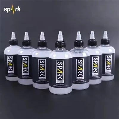 SAPRK 8 FL OZ (250 ml) Faglegur húðflúrflutningur Stencil hlaup Quick Dry non - Fading og sléttur fyrir húðflúrlistamenn