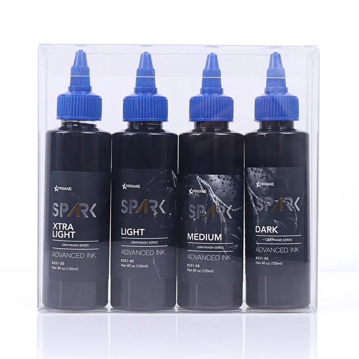 Neisti nýjasta 4oz*4 grár þvottasett vatnsheldur tímabundið húðflúrblek