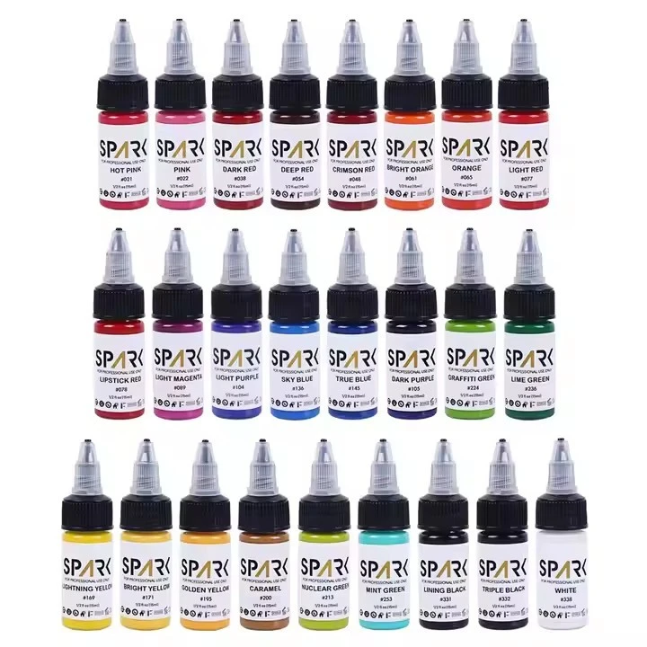 Spark Wholesale Customized 0.5 OZ 15 ML Non-toxic PMU Vegan Temporary Cosmetic Professional Oil Based Tattoo Ink