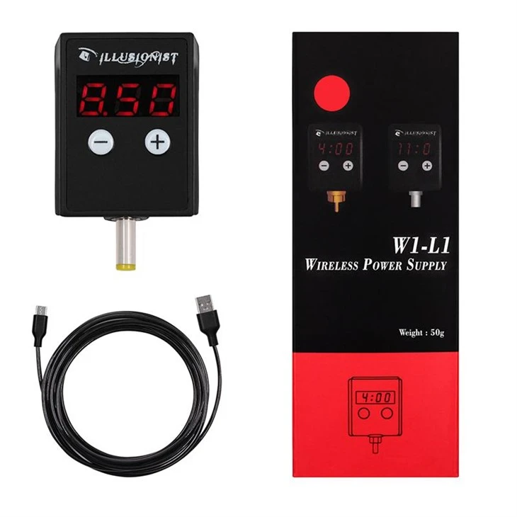 4V-11V þráðlaus aflgjafi 1500mAh húðflúr rafhlaða