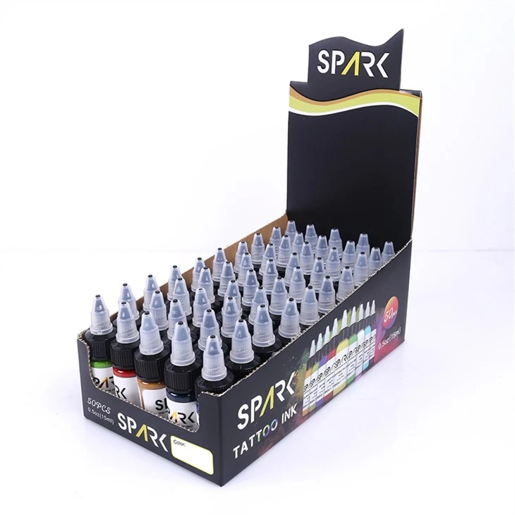 50 litasett Spark Leadfree Tattoo Ink Black Tattoo Ink Tattoo Ink Black