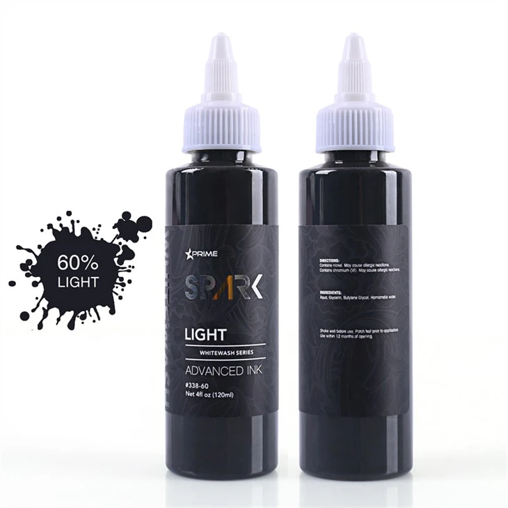 Grimmdarlaust húðflúrbleksett Vegan White Wash Set Spark Tattoo Ink
