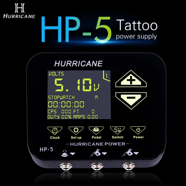 Hand Touch Tattoo Power Supply Hurricane Tattoo Power Supply