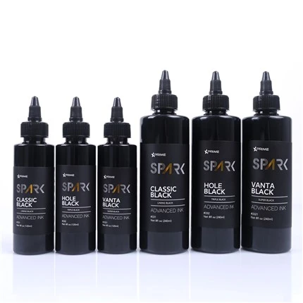 4OZ 8OZ fóður Svart Þrefaldur Svartur Super Black Spark Tattoo Ink Tattoo Ink Svart