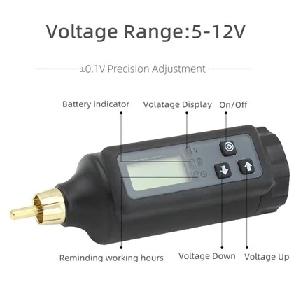 Þráðlaust Tattoo Power Supply Digital 2000 MAh